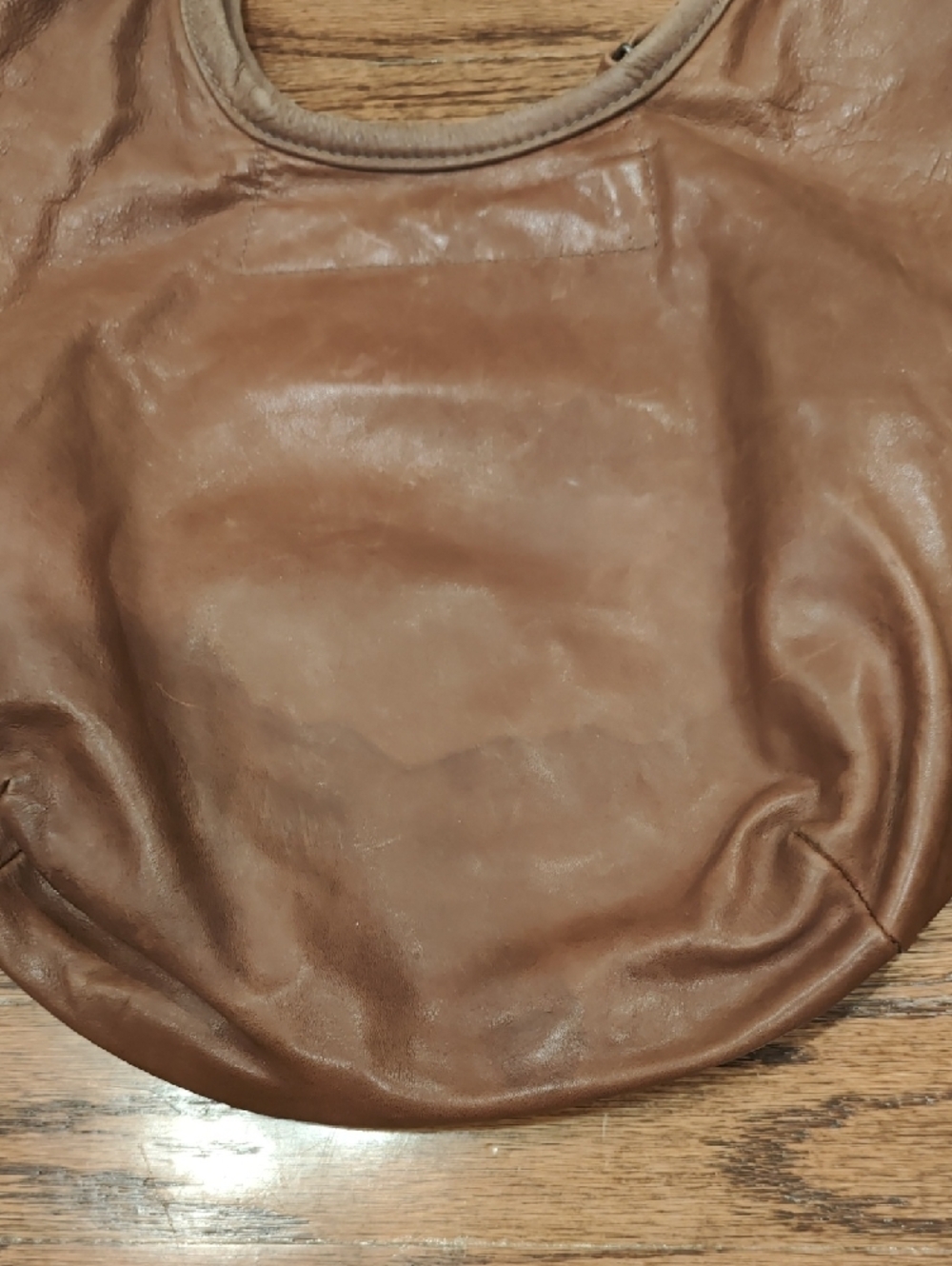 Resellers: Rough & Tumble Brown Leather Minimalist Tote  Shoulder Bag - Women - Picture 3 of 5